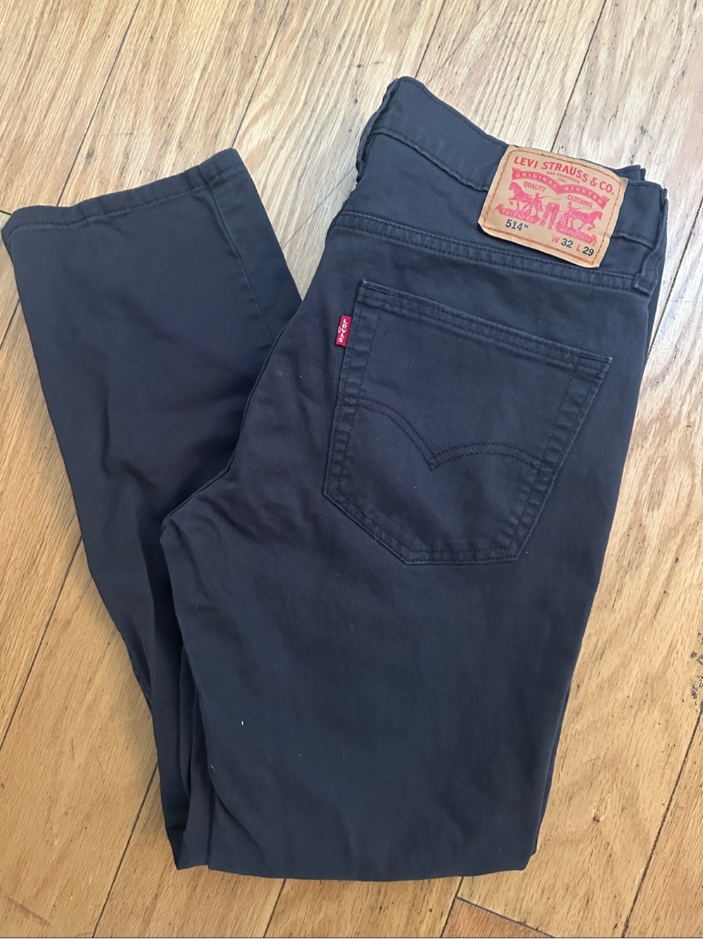 Levi's 514 Straight Fit Men’s Dark Grey Jeans 32x29